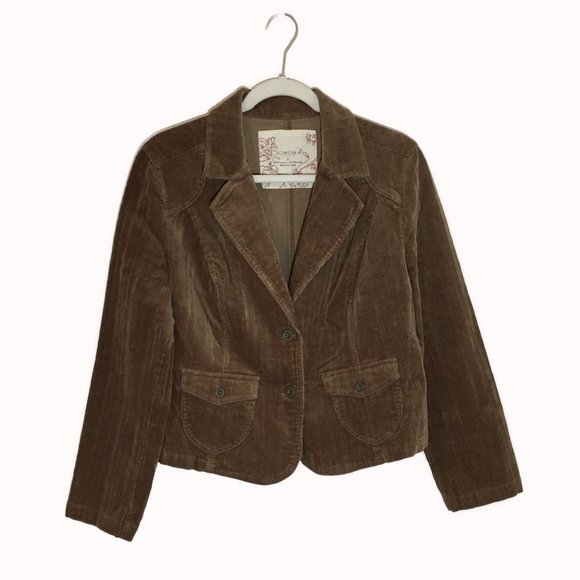 Sonoma Brown Cordurory Cropped Jacket Size L - Picture 1 of 7